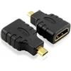 Keple Micro HDMI a HDMI Adapter | Tipo D ad alta velocità placcato in oro convertitore compatibile con Nikon COOLPIX Accessori TV HDTV LCD Plasma Monitor Supporta 3D, 4K, 1440p, 1080p Audio & Video
