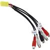The Lord of the Tools Adattatore mini ISO a 6 pin per auto, connettore 4 RCA, convertitore di uscita di linea per subwoofer, amplificatori, interfacce per apparecchiature audio, 25 cm