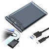 MDLSDE Alloggiamento per disco rigido da 2,5 pollici, USB 3.1 SATA SSD chassis USB a SATA III fino a 6 Gbps Alloggiamento esterno per SSD e HDD da 9,5 mm 7 mm con supporto UASP Montaggio senza attrezzi con