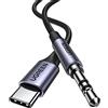 UGREEN Cavo Audio USB C a 3.5mm in Nylon, Cavo USB C a Jack Audio Aux per Cuffia Echo DOT Auto Macchina, Cavo Cuffie Tipo C Jack Compatible con Xiaomi 13 12 Mi11 Mi11t Mi11 Lite, Oppo Find X (1M)