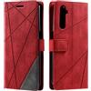 SONWO Cover per Realme 6 / Realme Narzo/Realme 6S, Flip Caso in PU Pelle Case Cover Portafoglio Custodia per Realme 6 / Realme Narzo/Realme 6S, [Kickstand] [Slot per Schede], Rosso