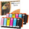 D&C 378XL Cartucce d'inchiostro per Epson 378 378XL, Compatibili con Cartucce Epson XP 8600 Expression Photo XP-8600, XP-8500, XP-8700, XP-8605, XP-8505, XP-8005, XP-8000, XP-15000 (confezione da 12)
