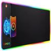 F.QYNing Tappetino per mouse da gioco RGB con ricarica wireless, 800x300x4MM,tappetino per mouse di grandi dimensioni a 15W LED,10 luci,tappetino da scrivania per gioco,MacBook,PC,Laptop