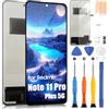 ARSSLY per Xiaomi Redmi Note 11 PRO Plus 5G LCD Schermo, Display per Redmi Note 11 PRO+ 5G LCD Display Touch Screen Digitazer Full Assembly con Riparazione Kit, Nero