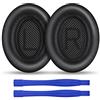 Ainiv Cuscinetti Auricolari di Ricambio Imbottiture per Bose, Cuscinetti Cuffie compatibile con Bose QuietComfort 35 (QC35), Cuscinetti di Ricambio Con Morbida Memory Foam in Pelle Proteica (Nero)