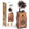 COLSUR Radio Portatile Vintage Retro Legno con Altoparlante Bluetooth 5.3 AM FM in Stile Retrò Radiolina Ricaricabile, Altoparlante per Bassi di Alta Qualità 1800mAh Supporta TF/USB/AUX