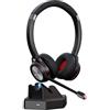 Beebang Cuffie Bluetooth con microfono Noise Canceling, cuffie wireless con stazione di ricarica e dongle USB per PC, 40 ore di conversazione senza fili, per Mac computer, team, zoom, laptop, ufficio