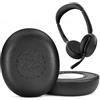 XBERSTAR Cuscinetti auricolari di ricambio per cuffie stereo wireless Jabra Evolve2 65 Flex, con morbida pelle proteica e memory