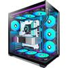 FOIFKIN Case per PC F600 ATX con 7 ventole PWM ARGB, custodia per computer Mid-Tower ad alto flusso d'aria, case per PC da gioco Big Tower, custodia ATX nera, con Type-C, case per computer con