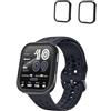 Generic Confezione da 2 pellicole proteggi schermo per Amazfit Bip 6, design integrato per la massima protezione dello smartwatch, colore: nero, trasparente