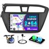 Fuluku 2+64G Android 13 Autoradio per Hyundai I20 2015 2016 2017 2018 con Carplay Android Auto Senza Fili, Stereo Schermo da 9 Pollici con Bluetooth/WiFi/GPS/Backup Camera/FM/RDS/SWC/28 set di Temi