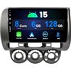 MISONDA 6G+128G Autoradio IPS 9 pollici Android 15 Stereo Navigazione GPS Per Honda Fit 2004-2007/Honda Jazz 2001-2006 CarPlay integrato DSP Android Auto Bluetooth WiFi SWC RDS FM Telecamera 2 DIN