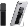 kwmobile Supporto Dita Cellulare Magnetico Adesivo - Fascetta Antiscivolo Smartphone Universale - Stand Cavalletto Telefonino - Sostegno Auto - nero