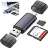 Tuwonwa Lettore di Schede SD,Lettore Schede SD USB C e USB 3.0 2 in 1, Micro Card Reader ad Alta Velocità 5Gbps, Compatibile con PC, Laptop, Tablet e Smartphone, Supporta SD/Micro SD/SDHC/SDXC/MMC