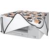 kwmobile Copertina Antipolvere Compatibile con Brother MFC-J4335DW - Copri Stampante in Lino - Copertura Protettiva - Gatti
