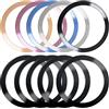 CKANDAY 10 anelli in metallo per caricabatterie wireless magnetico, 2 stili, kit di conversione universale ultra sottile per CD Stripe rotondo anello compatibile con MagSafe Mini Max Galaxy caricabatteria