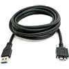 System-S Cavo USB 3.0, 3 m, da Micro B a maschio tipo A, adattatore a vite, colore nero