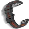 Niboow QuickFit 26mm Cinturino per Garmin Fenix 8 51mm/Fenix 7X Pro Solar/Fenix 7X/Fenix 6X/Fenix 6X Pro/Fenix 5X Puls, Morbido Silicone Cinturino per Garmin Enduro 3/Epix 2 Pro 51mm - Grigio/Rosso