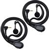 HYS Auricolare per walkie talkie da 2,5 mm con microfono a forma di G, compatibile con radio a 2 vie Motorola TLKR Talkabout T62, T80, XT180, T82 Extreme (confezione da 2)