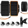 K&F CONCEPT Custodia per Schede di Memoria 36 Slot (12 SD + 24 Micro SD) con Lettore 4 in 1 Type-C/USB/Lightning/Micro-B, Porta Schede SD/TF Antishock - Memory Card Case Portatile