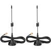 Superbat 2.4GHz Magnetic Base WiFi Antenna SMA Plug Connettore Antenna Omnidirezionale Compatibile con WiFi IP Security Camera, 2.4GHz FPV Camera Monitor ecc (Confezione da 2).