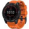 Koelaa 22mm QuickFit Cinturino per Garmin Fenix 7/6/6 Pro/5/8 47mm, Cinturino Silicone Traspirante Ricambio per Fenix 7 Pro/5 Plus/Forerunner 965/955/945/935/Epix 2/Pro 47mm - Arancione