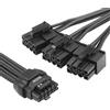 CERRXIAN 1FT ATX3.0 12VHPWR a 3x 8Pin Cavo di alimentazione,PCI-e 5.0 12VHPWR ATX3.0 600W 16 Pin Maschio a 3x8Pin(6+2) Femmina Cavo, per Scheda GPU 12+4pin RTX 3090Ti 4070Ti 4080 4090 (3x8Pin M-0.7M)