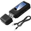 Kioylmo Adattatore Trasmettitore Aereo Bluetooth Audio Jack 3,5 mm, Trasmettitore e Ricevitore USB Bluetooth 5.0 2 in 1 con Display LCD per Auto PC TV Cuffie Altoparlanti Home Stereo