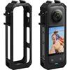 Rzspher Telaio protettivo per Insta360 X5, gabbia per fotocamera magnetica a sgancio rapido, custodia in plastica antigraffio per fotocamera sportiva Insta 360 x5 accessori