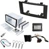 Audioproject A243 - 10 - Mascherina autoradio CanBus Radio Adapter Set 2 DIN compatibile per VW Touareg 7L dal 2003 T5 Multivan Transporter dal 2003 2 DIN metallo montaggio adattatore antenna sblocco
