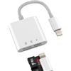 zoyuzan Lettore di Scheda SD per Iphone(2 in 1)per Apple Caricatore Adattatore di Memoria Esterni Della Macchina Fotografica TF Scheda Micro Fotocamera Reader per Ipad Lightning Cavo Jack Accessorio 14 13 12