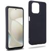 REY Cover in Gel TPU Nera per Motorola Moto G 5G 2025-4G 2025, Ultra Sottile 0,33 mm, Morbido Flessibile, Custodia Silicone