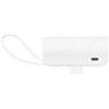 Spacnana Caricabatterie Portatile Mini Caricatore Portatile Multifunzione Cavo Integrato per Interfaccia IOS Tipo C 2 in 1 Mini USB C Power Bank per Alimentazione di Emergenza