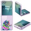 Qissy Cover per Samsung Z Flip 7 5G Gatto Silicone Glitter Antiurto Cover Antigraffio Protezione Bumper Case Ultra Sottile Morbida Animale Custodia per Samsung Galaxy Z Flip 7 5G Cover Sottile (Gatto)