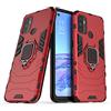 MaiJin Compatibile con OPPO A53 4G, OPPO A53s 4G, OPPO A32 4G Cover, Custodia Armor Anello Cavalletto (Funziona con il Supporto Magnetico per Auto) Case Paraurti (Rosso)