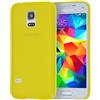 doupi UltraSlim Custodia per Samsung Galaxy S5 Mini, Satinato fine Piuma Facile Mat Semi Trasparente Cover, Giallo