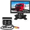 PPKIN ONE Telecamera Retromarcia per Auto，18LED IR Visione Notturna Telecamera di Retromarcia Impermeabile Infrarossi Con 10M cavo +7TFT LCD Monitor di parcheggio colori per Camper/Camionr/Imorchi/Autobus