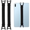 Wisebom 2 Pcs Supporto Universale Antiscivolo per Tablet, Cinturino da Mano Versatile ad Alta Elasticità Supporto Antiscivolo, Cinturino di Supporto per E-Reader e Tablet 7-11 Pollici, Nero