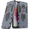 MaiJin LuluMain Compatibile con Moto G7, Moto G7+ Cover, Custodia Armor Anello Cavalletto (Funziona con Il Supporto Magnetico per Auto) Case Paraurti per Motorola Moto G7, Moto G7 Plus (Blu Navy)