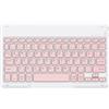 EasyAcc Tastiera Bluetooth, tastiera Bluetooth wireless compatibile con Windows/Android/iOS, tastiera con layout tedesco QWERTZ, tastiera oro rosa
