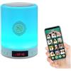 Telawah Quran Altoparlante Lampada con Telecomando, LED Portatile Bluetooth Touch Cube Lettore Musicale MP3 Luce Notturna Coranica Azan Altoparlante Comodino Lampada da Tavolo per Esterni