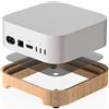 BRIMFORD Supporto in legno per Mac Mini M4/M4 Pro (2024) - Stabile con filtro antipolvere, dissipazione del calore ottimizzata, comodo accesso al pulsante di accensione