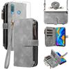 Asuwish Custodia per Huawei P30 Lite, con nastro, pellicola protettiva per carte di credito, pieghevole, in pelle, supporto HuweiP30Lite Hawaii P 30 Nova 4E MAR-LX1A MAR-LX1B