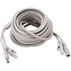 Dioche Cavo CCTV 5M/10M/15M/20M, cavo di alimentazione video AHD per sistema di sorveglianza della telecamera di sicurezza CCTV, cavo Cat per telecamere IP Sistema NVR 10 Mbps/100 Mbps (colore bianco)(10M)