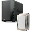 Synology DS225+ 4TB Bundle Best Prezzo HDD 2X 2TB 2-Bay Plus Series - Intel Celeron J4125 Quad-core, 2 GB DDR4 SODIMM non ECC da 2,5 GbE e 1 porta LAN RJ-45 1 GbE