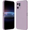RankOne Custodia per OPPO Find X5 (6.55 Inches) Cover Morbida in Silicone TPU - Erba Viola