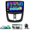 Hikity 4+64GB Android 15 Autoradio per Peugeot 207 2006-2010 con Wireless Carplay Android Auto, 9 Pollic Incell Schermo Tattile Supporto BT/GPS/WiFi/FM/RDS+Retrocamera+MIC