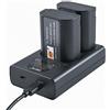 DSTE DE DSTE 2 batterie di ricambio DMW-BLK22 + caricatore USB doppio con display LCD compatibile con Panasonic DC-S5 DC-S5KK Lumix DC S5 S5K G9 GH5 GH5 II GH5S Lumix DC-G9 II Camera, Sigma BP-61 batterie