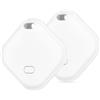AXFEE 2 Pezzi Air Tracker Finder Tag, Compatibile con Apple Dov'è (solo iOS, NON per Android), Bluetooth Trova Oggetti per Chiavi/Bagagli/Valigie/Portafogli, Batteria Sostituibile -Bianco