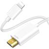 Aplimln Cavo HDMI 2 Metri per iPhone,Adattatore Lightning a HDMI, Adattatore AV Digitale 1080P compatibile con iPhone 14 13 12 11 Pro Max XS XR,Plug and Play